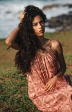 Nohealani Strap Dress Dark Pink