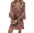 Nohealani Sleeve Dress Dark Pink