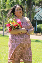 Nohealani Strap Dress Dark Pink