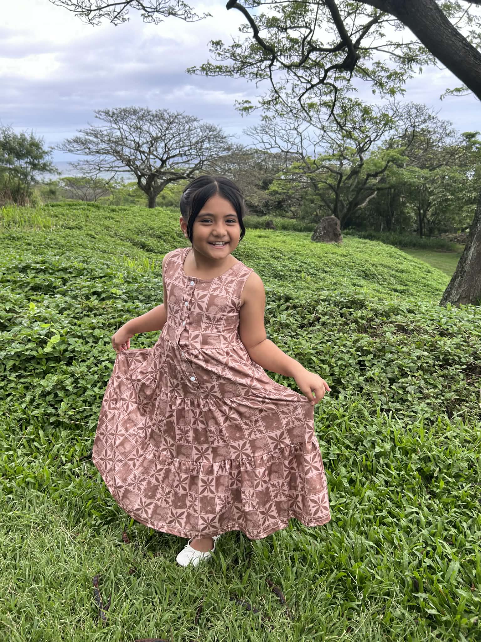 Girls Nohealani Dark Pink Dress