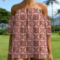 Nohealani Off Shoulder Shirts Dark Pink