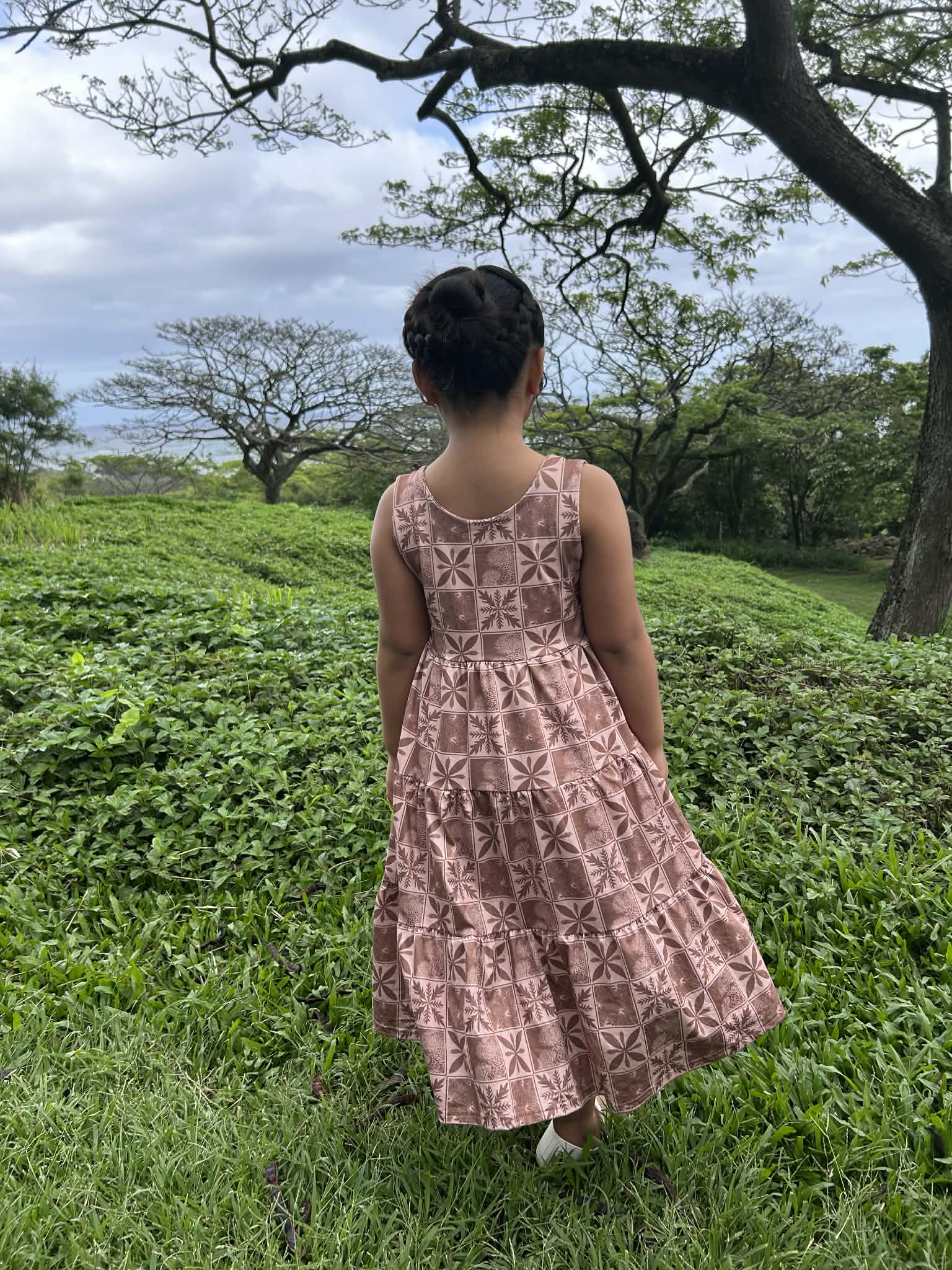 Girls Nohealani Dark Pink Dress