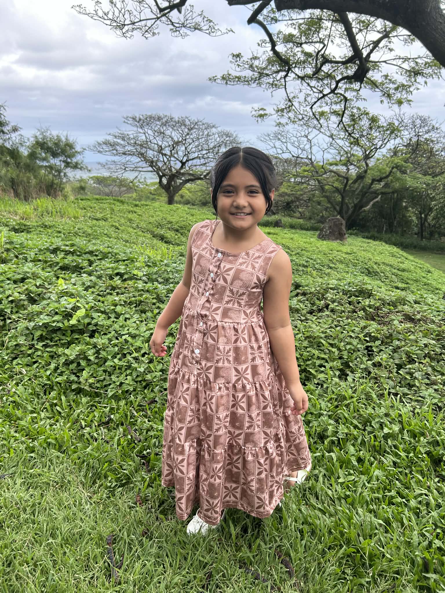 Girls Nohealani Dark Pink Dress